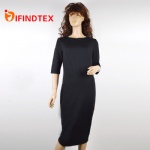 Ladies knitted dress, with roma febric
