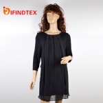 Ladies knitted dress, 85%viscose 15%elastane