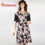 Ladies woven dress,  98%polyester  2%spandtex