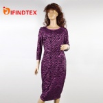 Ladies knitted dress, with fleece febric  90%polyester 10%spandtex