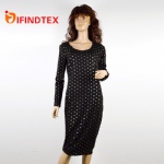 Ladies knitted dress,  62%viscose  34%polyester 4%spandtex