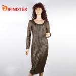 Ladies knitted dress,  62%viscose  34%polyester 4%spandtex
