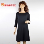 Ladies knitted dress, with roma febric