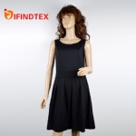 Ladies knitted dress, with roma fabric