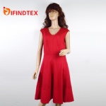 Ladies knitted dress, with roma fabric