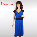 Ladies knitted dress, 95%polyester 5%spandex
