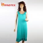 Ladies knitted dress, with jersey fabric  95%viscose 5%spandex