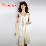 Ladies knitted dress, with jersey fabric and chiffon jersey