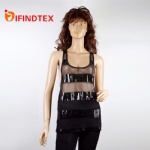 Ladies knitted vest, with mesh and sequins