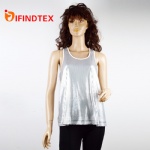 Ladies knitted vest, with mesh and sequins