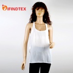 Ladies knitted vest, with chiffon and rivets