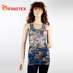 Ladies knitted vest, 88%polyester 12%spandex