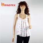 Ladies knitted vest, 95%viscose 5%elastane