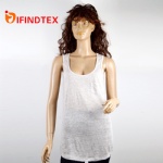 Ladies knitted vest, 100%linen