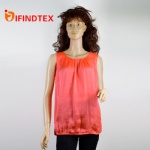 Ladies knitted vest, front panel: 100%polyester  back panel: 94%polyester 6%spandex