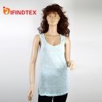 Ladies knitted vest,  100%linen