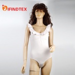 Ladies knitted jumpsuit, with jersey fabric  main: 95%cotton 5%spandex  contrast: 100%polyester