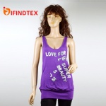 Ladies knitted vest, with jersey fabric, sequins and beaded embroider   95%viscose  5%spandex