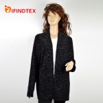 Ladies knitted blazer, with fleece fabric