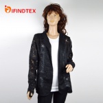 Ladies knitted blazer, with lace