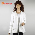 Ladies knitted blazer, with terry fabric
