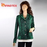 Ladies knitted blazer, with roma fabric