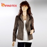 Ladies knitted blazer, with velvet fabric