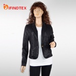 Ladies knitted blazer, with roma fabric