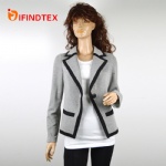 Ladies knitted blazer,  with fleece fabric