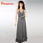 Ladies knitted dress, with jersey fabric