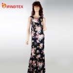 Ladies knitted dress, with jersey fabric