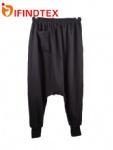 Ladies knitted trousers, with terry fabric