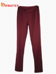 Ladies knitted trousers, with roma fabric, 70%polyester 26%viscose 4%elastane