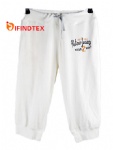 Ladies knitted trousers, with terry fabric