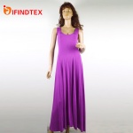 Ladies knitted dress, 95%viscose 5%spandex