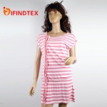 Ladies knitted dress, 50%viscose 50%cotton
