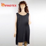 Ladies knitted dress, front panel: popin  back panel: lace