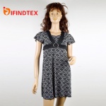 Ladies knitted dress,  body: 93%polyester 7%spandex  lining: 100%polyester