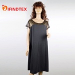 Ladies knitted dress, with roma, sequins and mesh