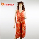 Ladies knitted dress, 95%polyester 5%elastane